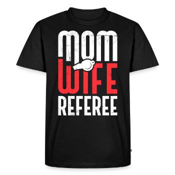 Mère Jumelle Maman 2 Enfants Mère Fils Fille - T-shirt Premium bio Homme - noir - Devant - Nico (187cm)