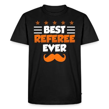 Best Referee - Men's Premium Organic T-Shirt - black - Front - Nico (187cm)