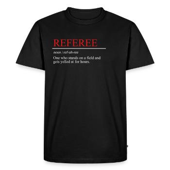 Définition de l’arbitre Shiri - T-shirt Premium bio Homme - noir - Devant - Nico (187cm)