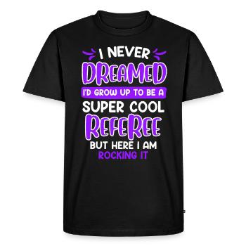 Super cool Referee Referee Ladies - Men's Premium Organic T-Shirt - black - Front - Nico (187cm)