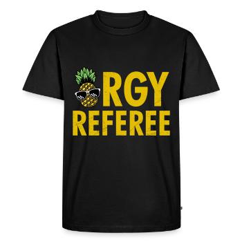 Orgy Arbitre Pineapple Swinger Club - T-shirt Premium bio Homme - noir - Devant - Nico (187cm)