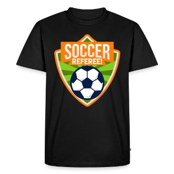 Football Referee - Men's Premium Organic T-Shirt - black - Front - Nico (187cm)