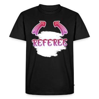 Arbitre - T-shirt Premium bio Homme - noir - Devant - Nico (187cm)
