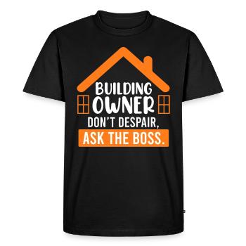 Ne désespérez pas du client Demandez au patron - T-shirt Premium bio Homme - noir - Devant - Nico (187cm)