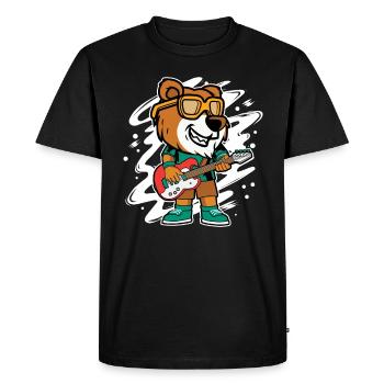 Tiger guitarist Cooler - Men's Premium Organic T-Shirt - black - Front - Nico (187cm)