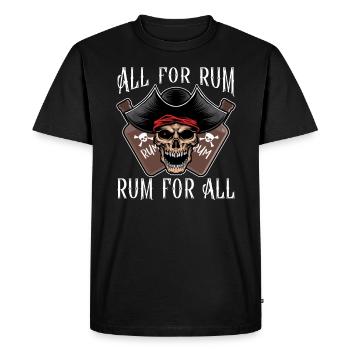 Tout pour le rhum pour tous les amateurs de rhum pirate - T-shirt Premium bio Homme - noir - Devant - Nico (187cm)