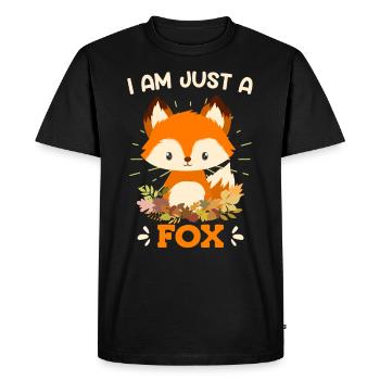 Je ne suis qu’un enfant renard - T-shirt Premium bio Homme - noir - Devant - Nico (187cm)
