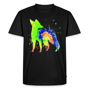 Fox Art Hunter Fox Hunting Hunting - Men's Premium Organic T-Shirt - black - Front - Nico (187cm)