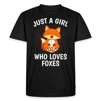 Dames Renard Enfants Renard - T-shirt Premium bio Homme - noir - Devant - Nico (187cm)