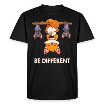 Fuchs Be Different - Men's Premium Organic T-Shirt - black - Front - Nico (187cm)