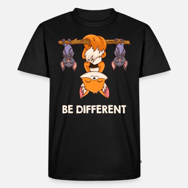 Fuchs Be Different - Men's Premium Organic T-Shirt - black