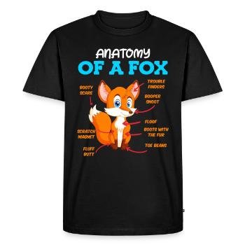 Anatomie d’un enfant Fuches Fuchs - T-shirt Premium bio Homme - noir - Devant - Nico (187cm)