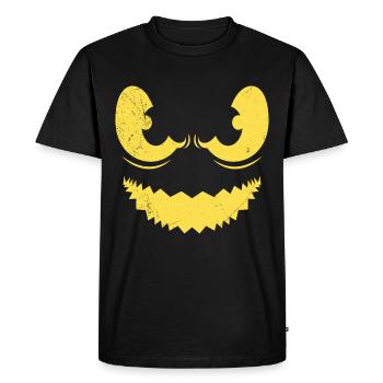 Masque effrayant Halloween - T-shirt Premium bio Homme - noir - Devant - Nico (187cm)