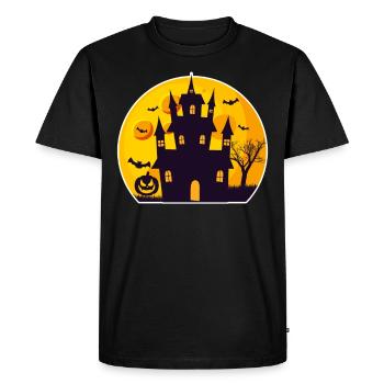 Halloween au château effrayant - T-shirt Premium bio Homme - noir - Devant - Nico (187cm)