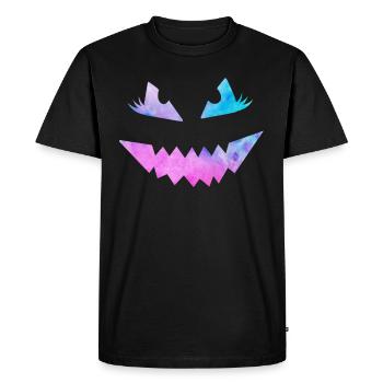 Masque effrayant Halloween - T-shirt Premium bio Homme - noir - Devant - Nico (187cm)