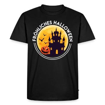 Halloween Castle Happy Halloween - Men's Premium Organic T-Shirt - black - Front - Nico (187cm)
