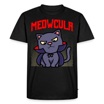 Dracula Chat d’Halloween - T-shirt Premium bio Homme - noir - Devant - Nico (187cm)