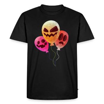 Pumpkin Mask Halloween Balloon - Men's Premium Organic T-Shirt - black - Front - Nico (187cm)