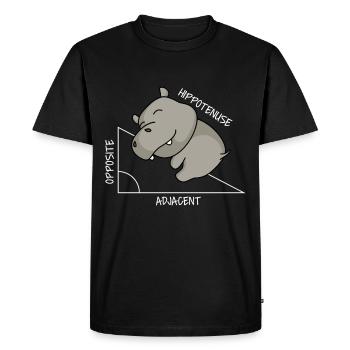 Hippoténouse - T-shirt Premium bio Homme - noir - Devant - Nico (187cm)