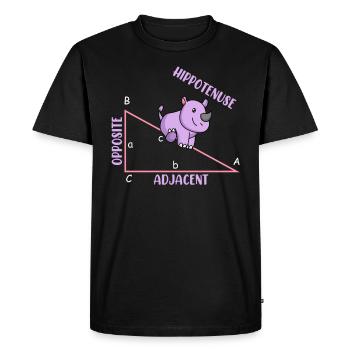 Mathematician Math Teacher Hippotenuse - Men's Premium Organic T-Shirt - black - Front - Nico (187cm)