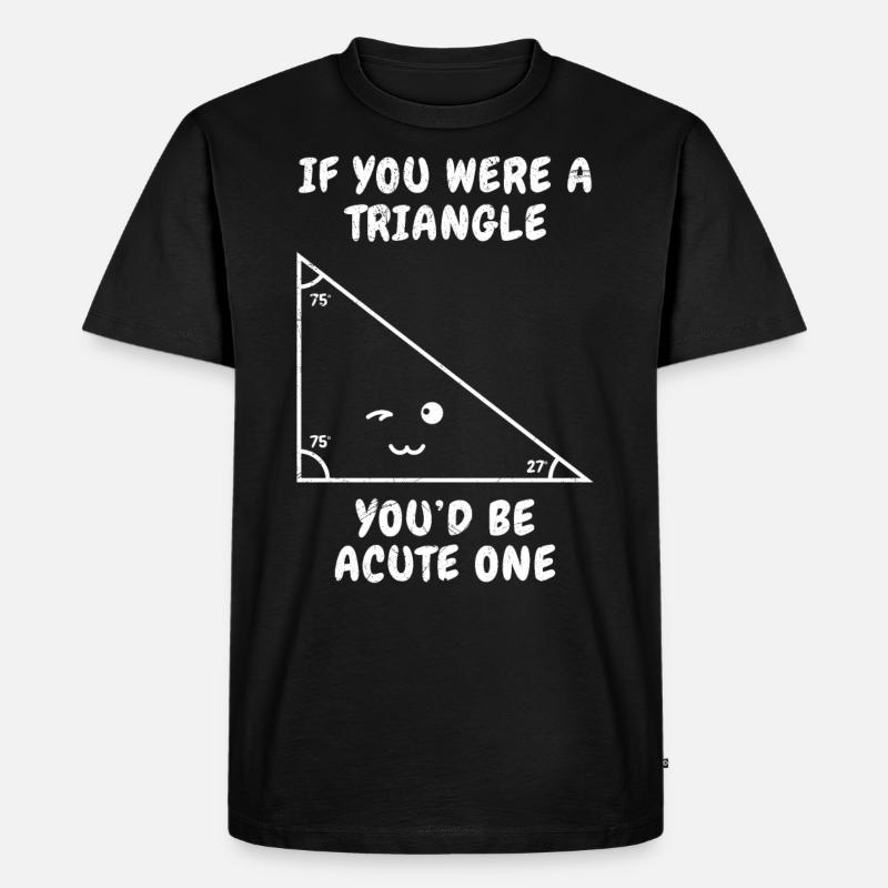 Mignon Triangle Math Couples - T-shirt Premium bio Homme - noir