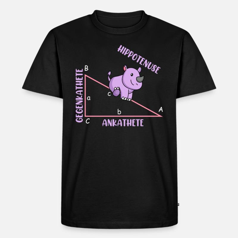 Mathematician Math Teacher Hippotenuse - Men's Premium Organic T-Shirt - black