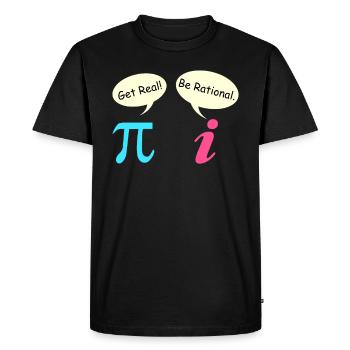 Math Saying Complex Number Pie get real - Men's Premium Organic T-Shirt - black - Front - Nico (187cm)