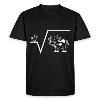 Racine de canard de vache nte racine de q mathématiques - T-shirt Premium bio Homme - noir - Devant - Nico (187cm)