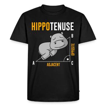 Nieldpferd Hippo Hippotenuse Algèbre Professeur de mathématiques - T-shirt Premium bio Homme - noir - Devant - Nico (187cm)