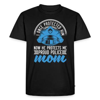 Je l’ai protégé une fois, maintenant il protège - T-shirt Premium bio Homme - noir - Devant - Nico (187cm)