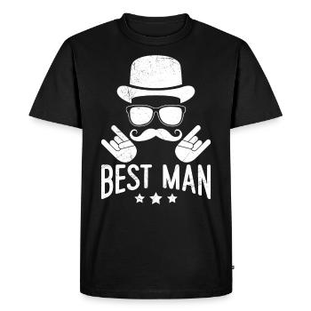 Meilleur mariage d’homme - T-shirt Premium bio Homme - noir - Devant - Nico (187cm)
