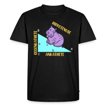 Hippotenuse Math - Men's Premium Organic T-Shirt - black - Front - Nico (187cm)