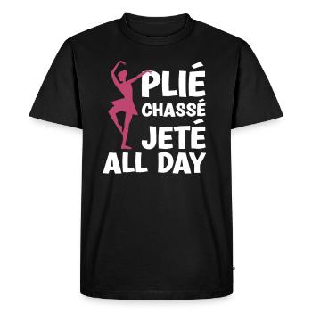 Pliè Chassè Jetè All Day Ballerina - Men's Premium Organic T-Shirt - black - Front - Nico (187cm)
