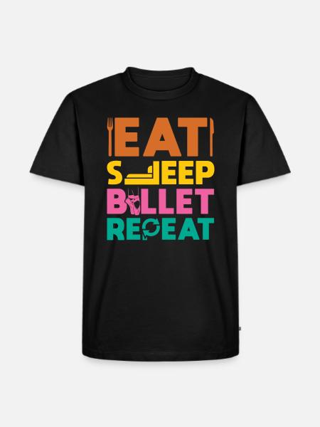 Eat Sleep Ballet Repeat - Men's Premium Organic T-Shirt - black