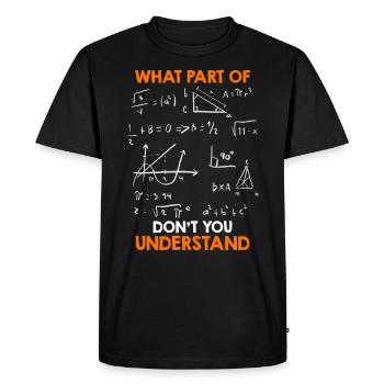 Quelle partie des mathématiques ne comprenez-vous pas? - T-shirt Premium bio Homme - noir - Devant - Nico (187cm)