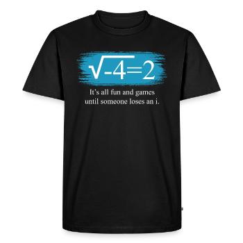 Mathématiques amusantes disant des nombres complexes - T-shirt Premium bio Homme - noir - Devant - Nico (187cm)