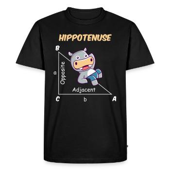 Drôle de mathématicien Design Hippotenuse - T-shirt Premium bio Homme - noir - Devant - Nico (187cm)