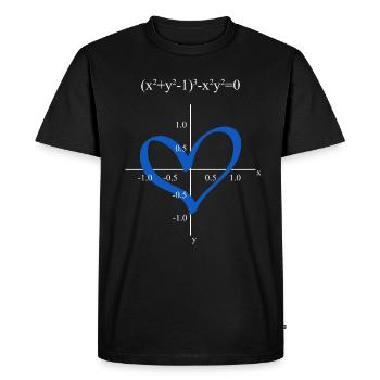 Drôle d’équation mathématique Fonction cardiaque - T-shirt Premium bio Homme - noir - Devant - Nico (187cm)