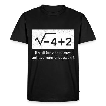 Mathématiques complexes - T-shirt Premium bio Homme - noir - Devant - Nico (187cm)