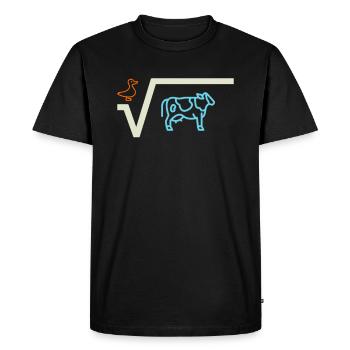 Racine de canard de vache - T-shirt Premium bio Homme - noir - Devant - Nico (187cm)