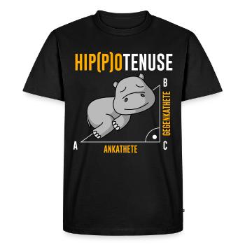 Nieldpferd Hippo Hippotenuse Algèbre Professeur de mathématiques - T-shirt Premium bio Homme - noir - Devant - Nico (187cm)