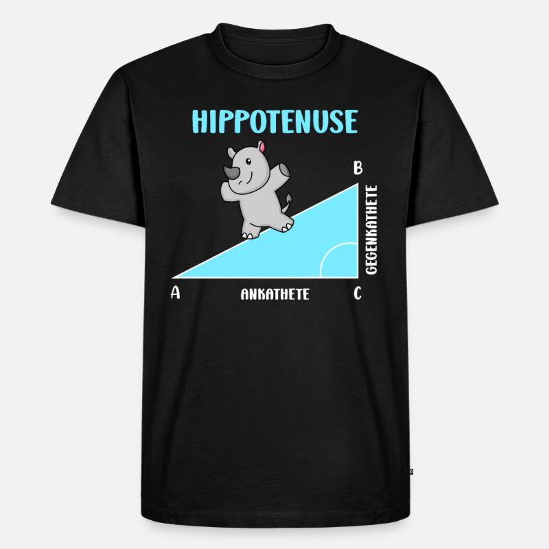 Hippotenuse Math Teacher Mathematician - Men's Premium Organic T-Shirt - black