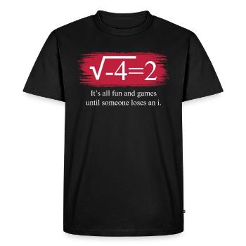 Mathématiques amusantes disant des nombres complexes - T-shirt Premium bio Homme - noir - Devant - Nico (187cm)