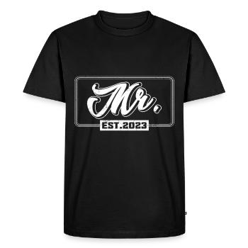 M. Mme Deko Mariage - T-shirt Premium bio Homme - noir - Devant - Nico (187cm)