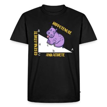 Hippotenuse Math - Men's Premium Organic T-Shirt - black - Front - Nico (187cm)