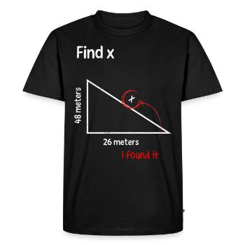Find x Fine X Math Math Teacher - Men's Premium Organic T-Shirt - black - Front - Nico (187cm)