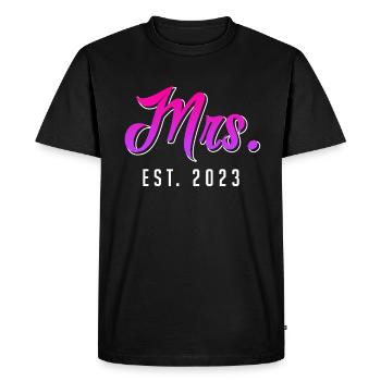 Mme M. Deco Mariage - T-shirt Premium bio Homme - noir - Devant - Nico (187cm)