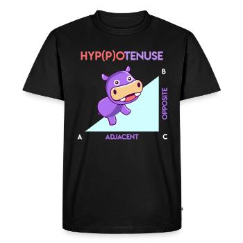 Hypoténuse Hippoténouse Math - T-shirt Premium bio Homme - noir - Devant - Nico (187cm)