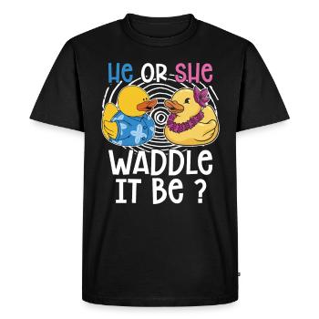 He or she waddles It Being? - Men's Premium Organic T-Shirt - black - Front - Nico (187cm)