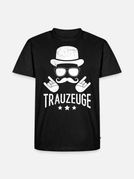 Trauzeuge Mann Hochzeit - Männer Premium Bio T-Shirt - Schwarz
